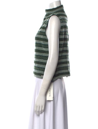 St. John Sport Striped Turtleneck Sweater