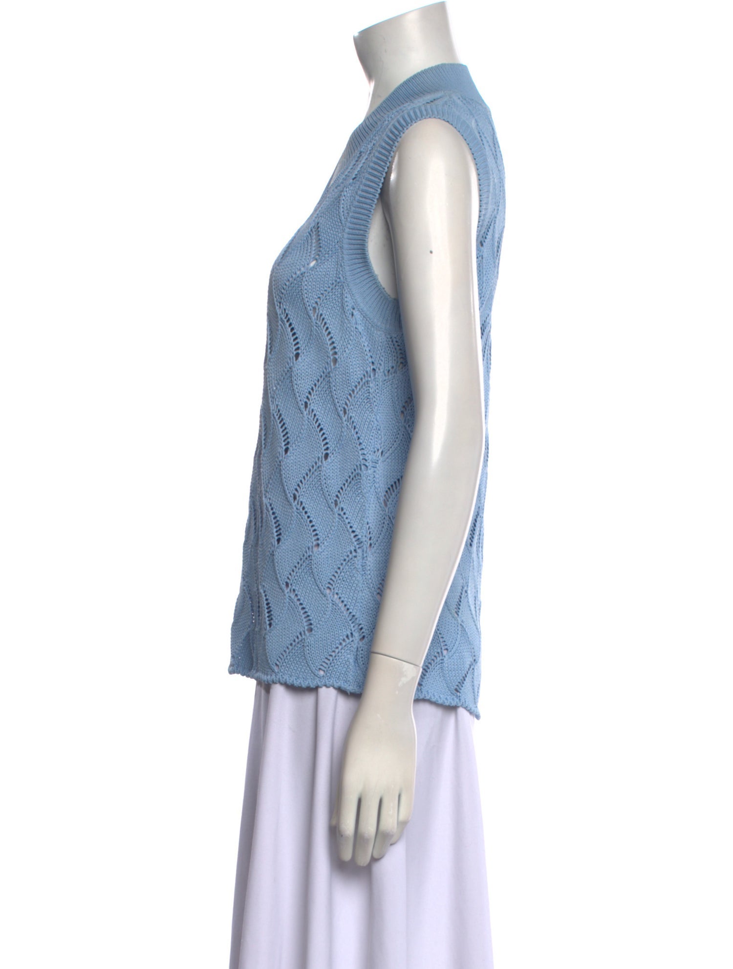 St. John Sport Printed V-Neck Sweater