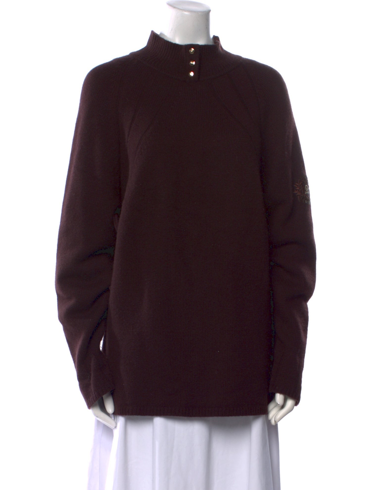 St. John Sport Cashmere Mock Neck Sweater