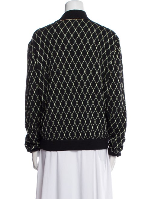 St. John Sport Wool Printed Bomber Jacket