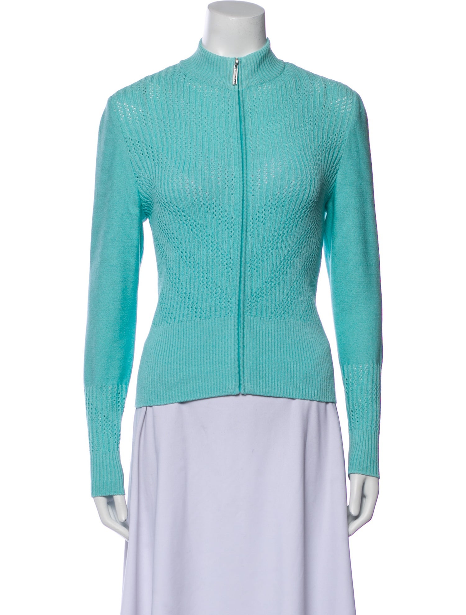 St. John Sport Wool Mock Neck Sweater