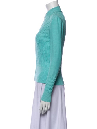 St. John Sport Wool Mock Neck Sweater