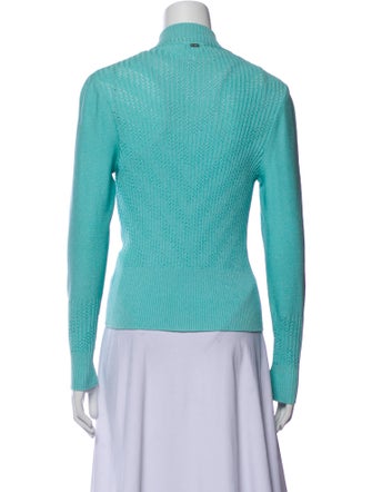 St. John Sport Wool Mock Neck Sweater