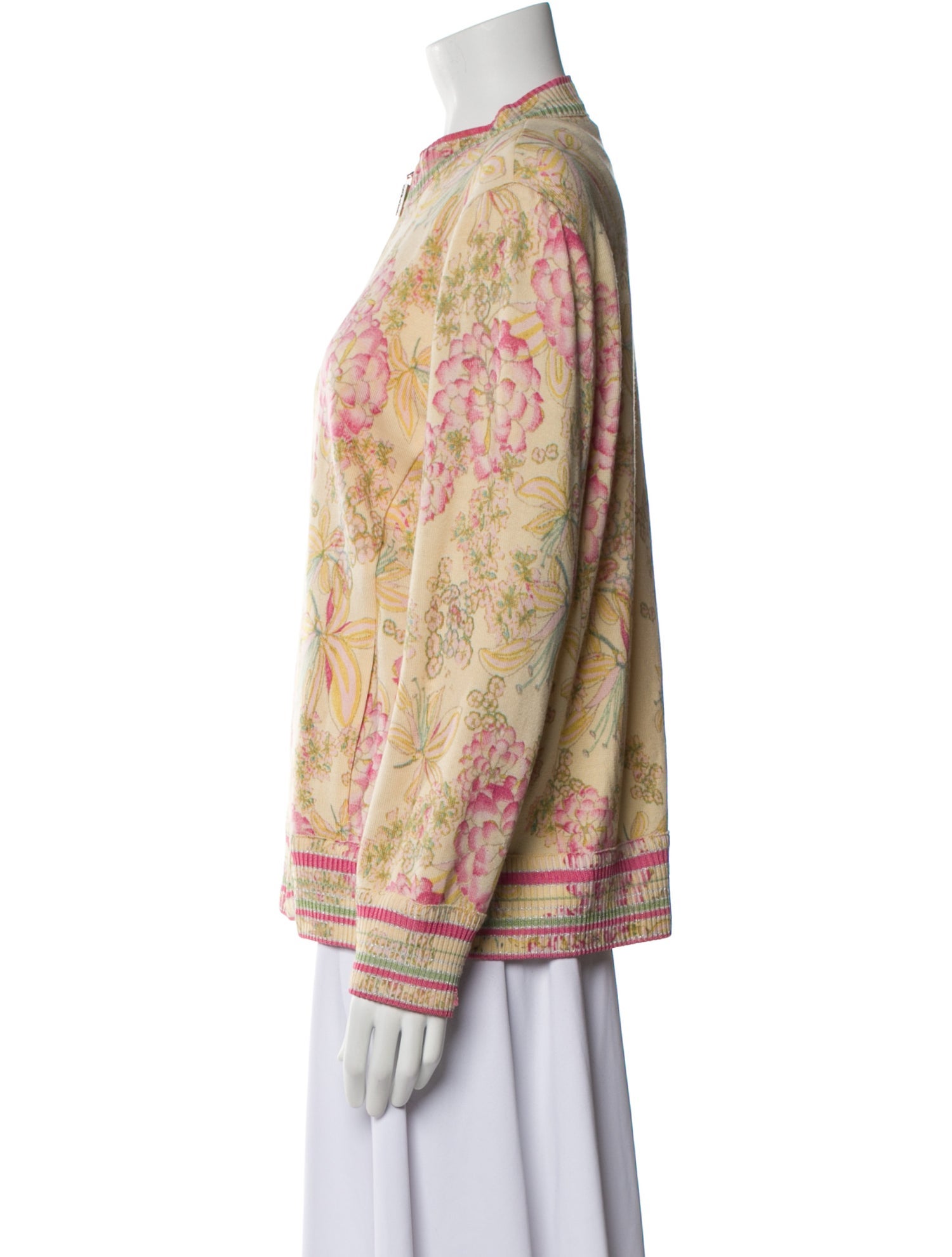 St. John Sport Wool Floral Print Jacket