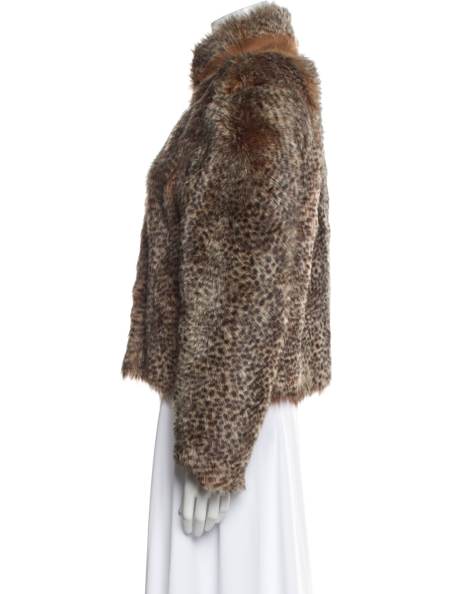 St. John Sport Leather Faux Fur Jacket