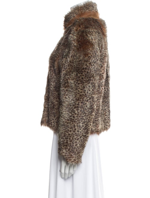 St. John Sport Leather Faux Fur Jacket