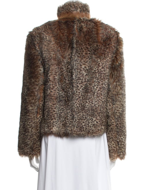 St. John Sport Leather Faux Fur Jacket