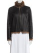 St. John Sport Leather Faux Fur Jacket