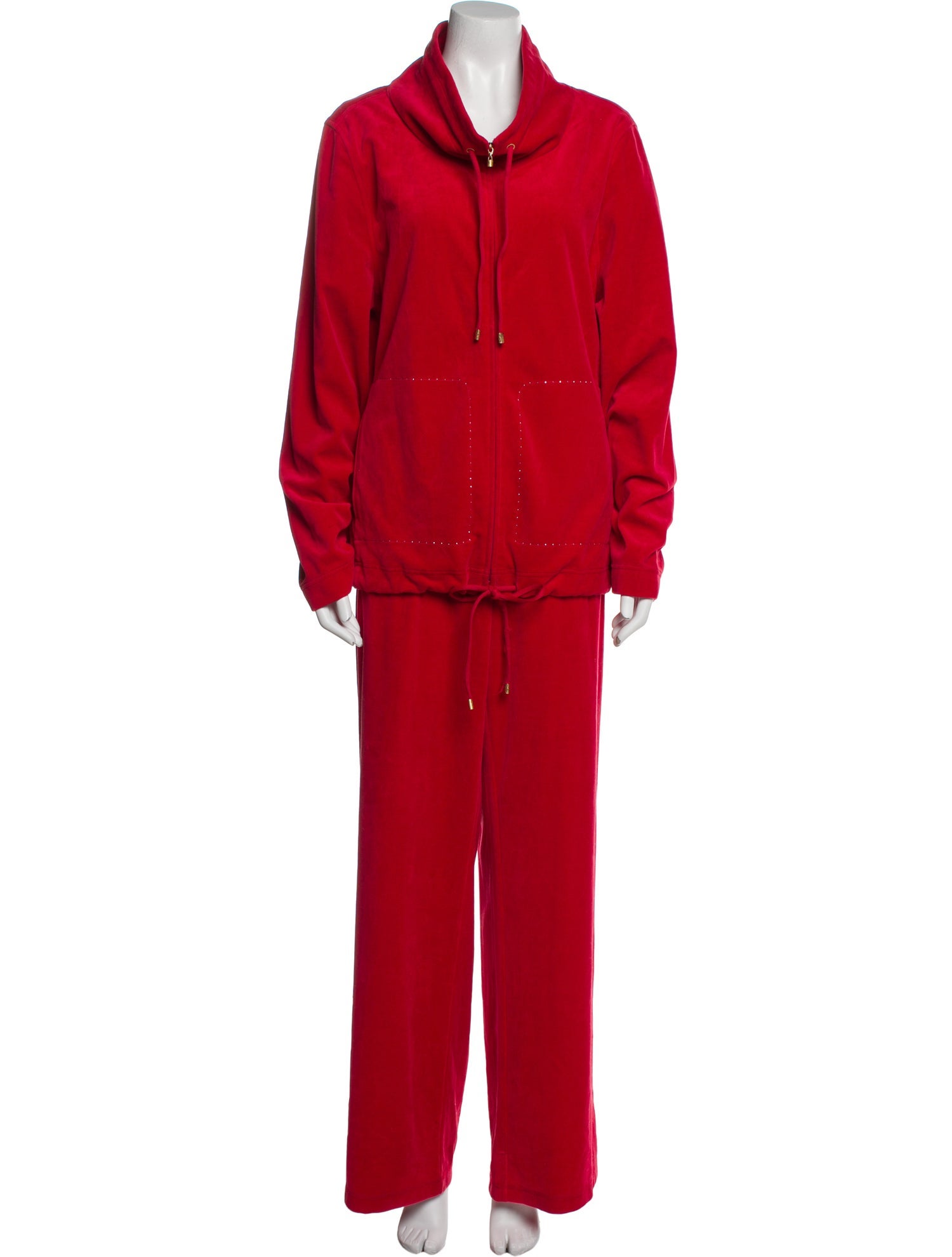 St. John Sport Printed Crystal Embellishments Tracksuit