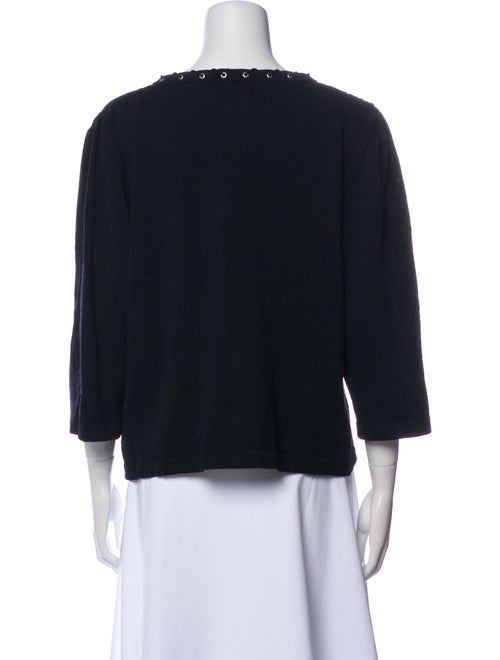 St. John Sport Wool V-Neck Sweater