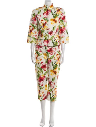 St. John Sport Floral Print Vest