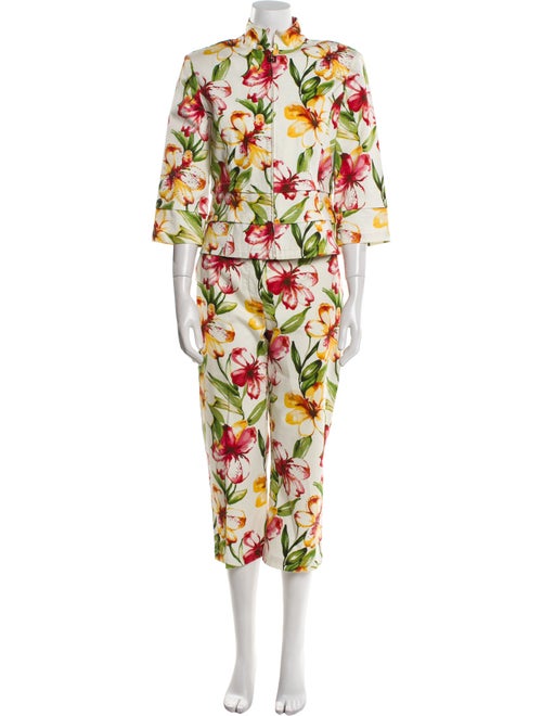 St. John Sport Floral Print Vest