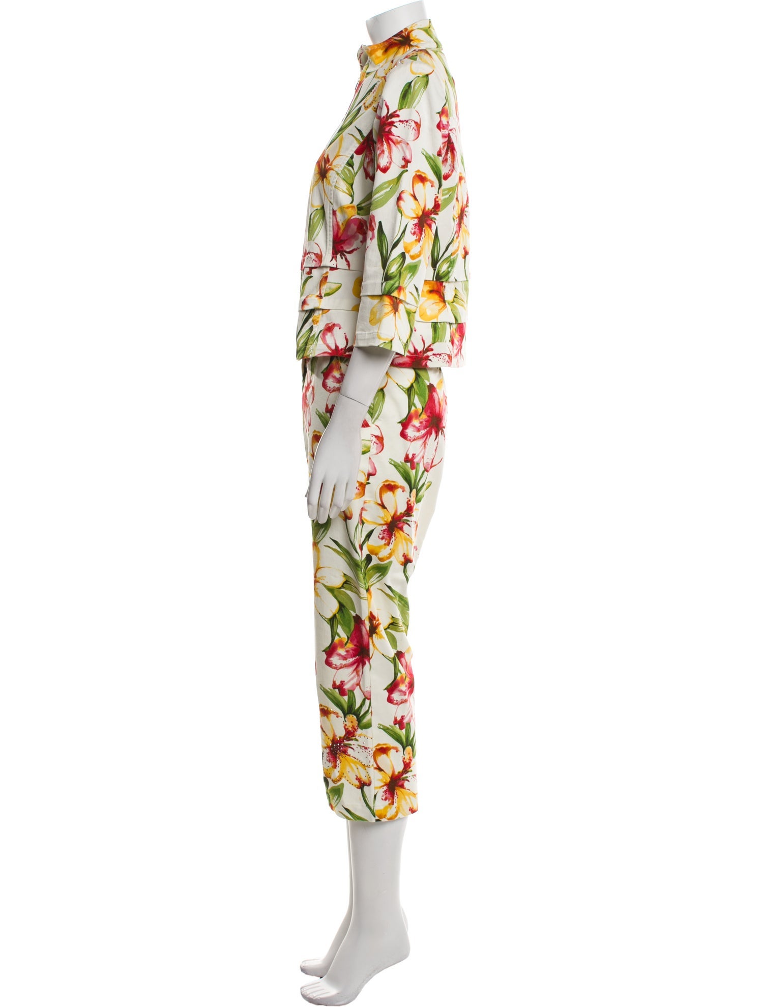 St. John Sport Floral Print Vest