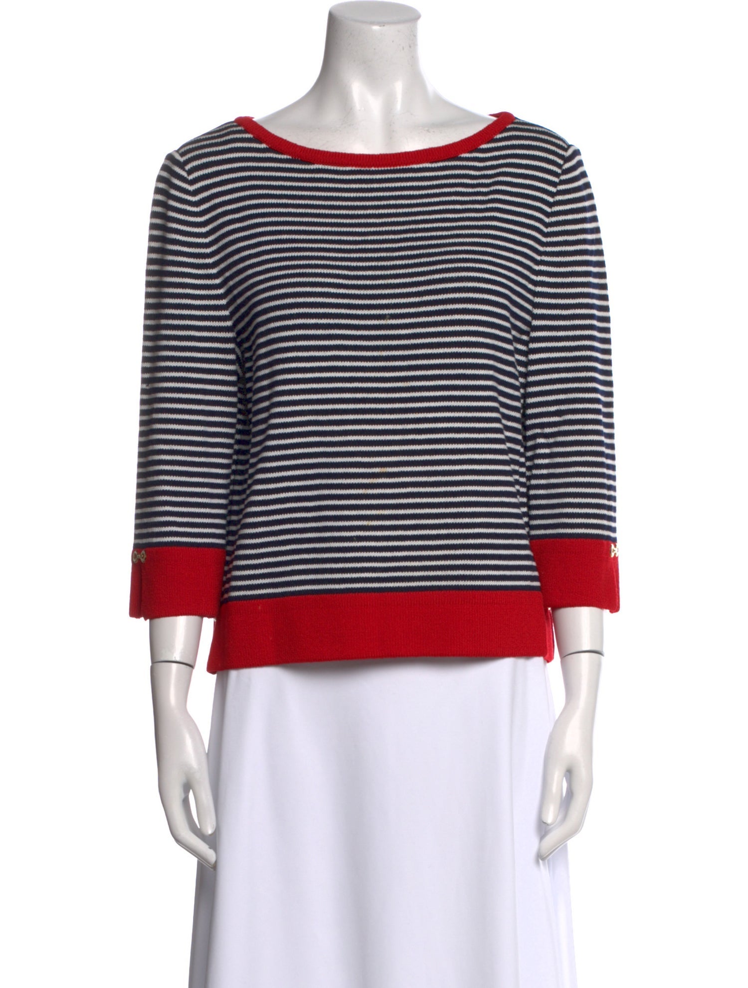 St. John Sport Wool Striped Sweater