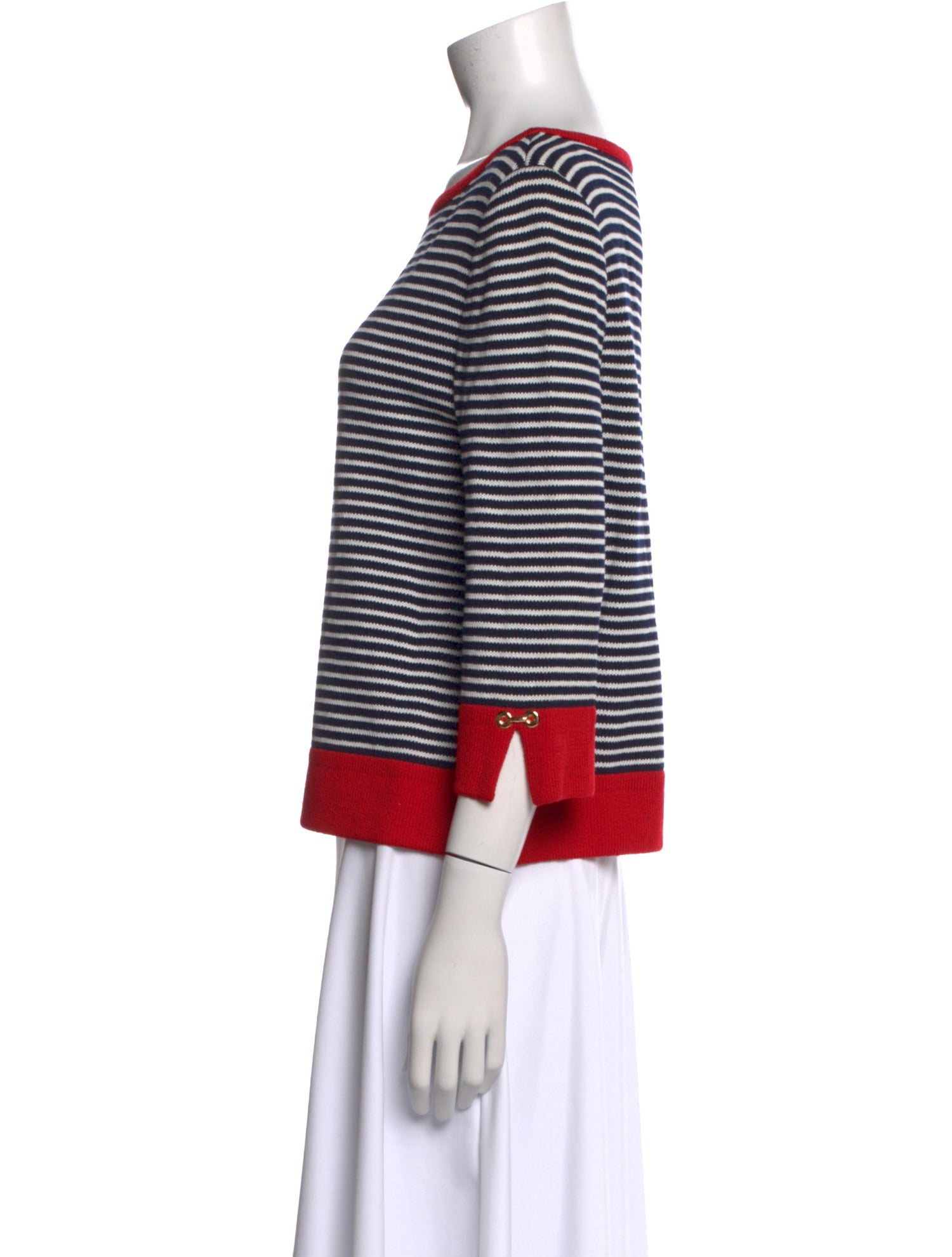 St. John Sport Wool Striped Sweater