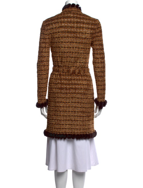 St. John Sport Striped Open Front Sweater