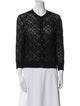 St. John Sport Wool Lace Pattern Sweater
