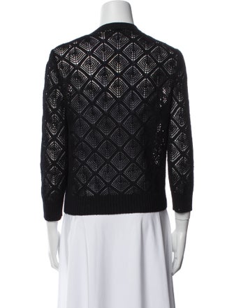 St. John Sport Wool Lace Pattern Sweater