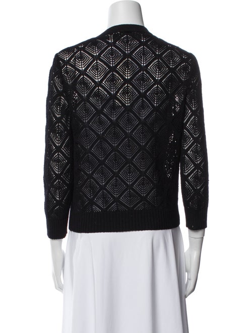 St. John Sport Wool Lace Pattern Sweater