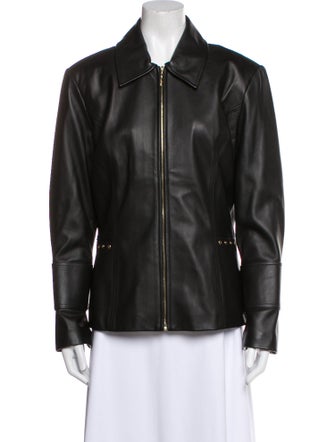 St. John Sport Leather Biker Jacket