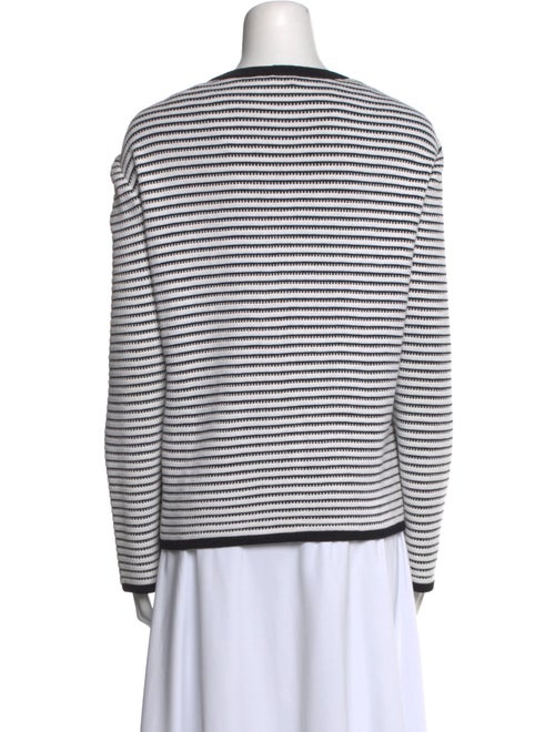 St. John Sport Striped V-Neck Sweater