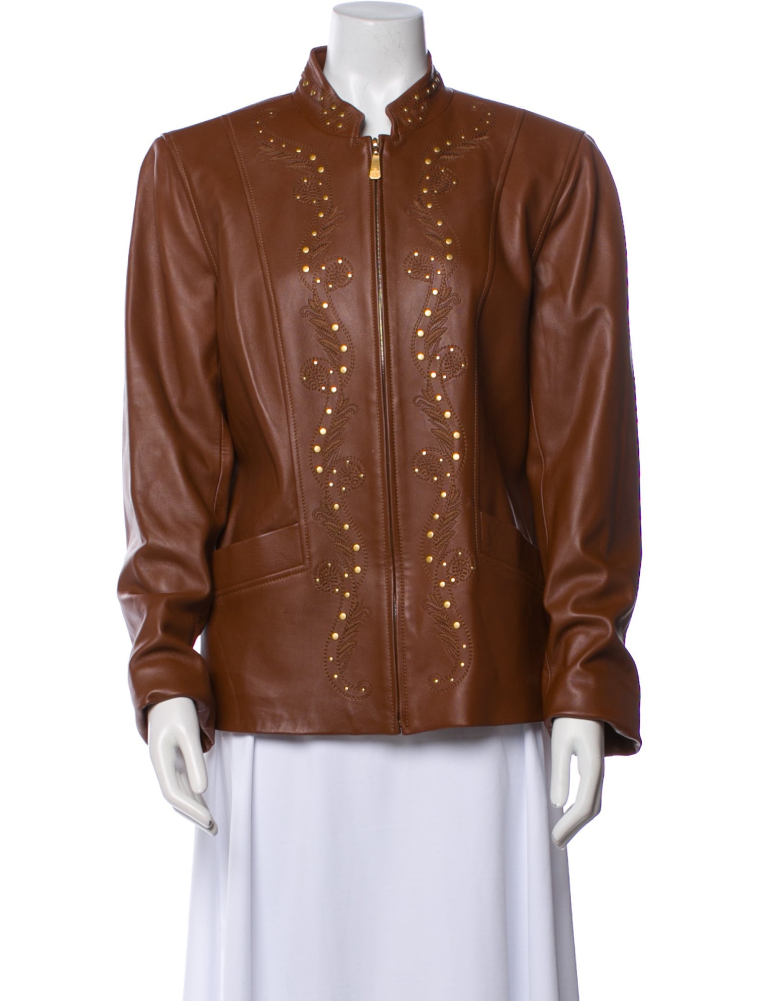 St. John Sport Lamb Leather Jacket