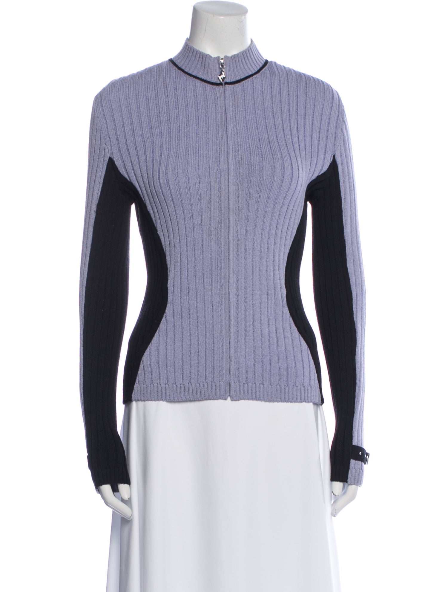 St. John Sport Wool Colorblock Pattern Jacket