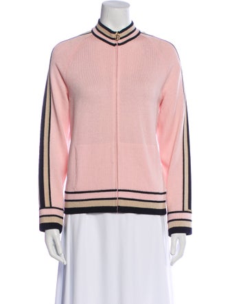 St. John Sport Striped Bomber Jacket