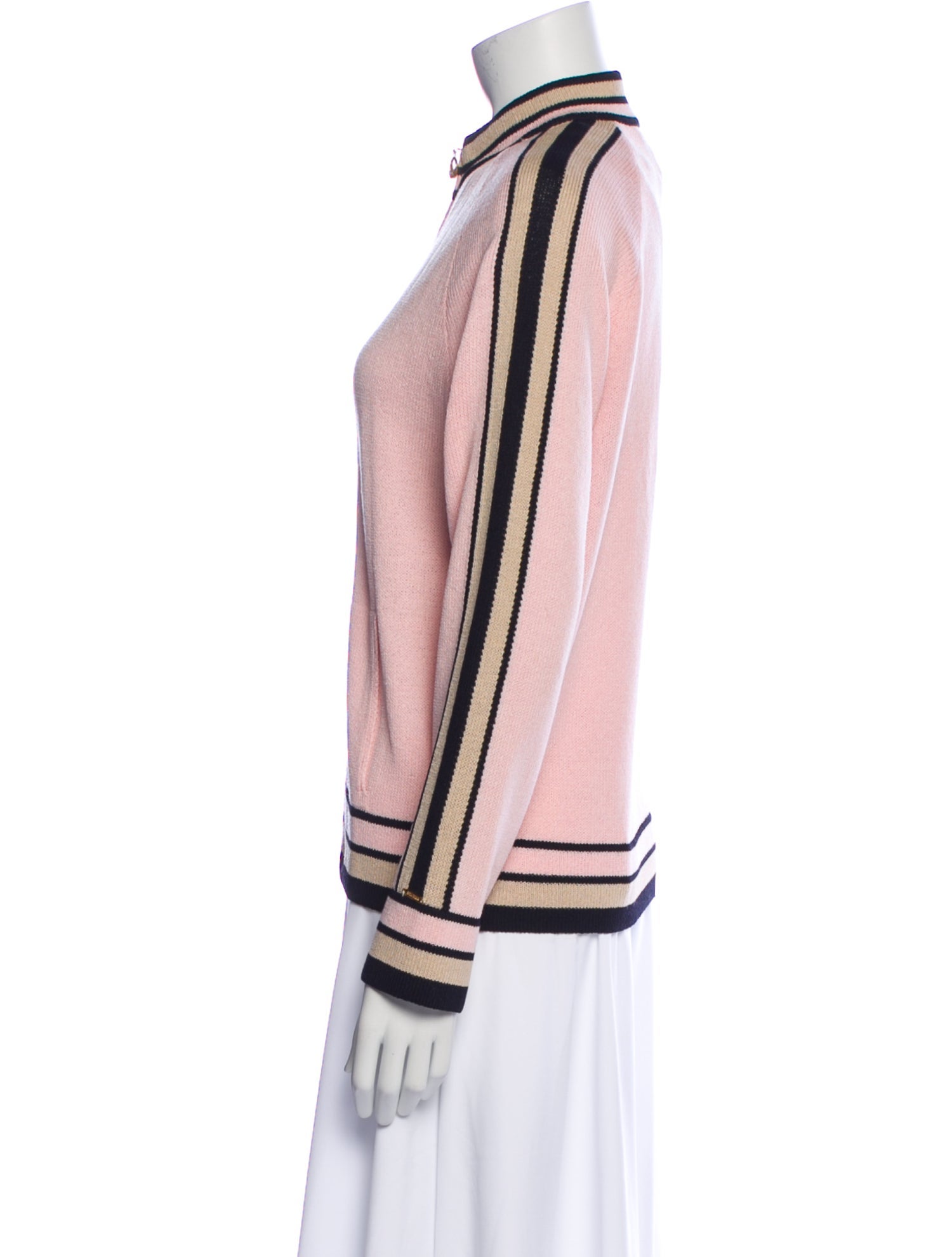 St. John Sport Striped Bomber Jacket