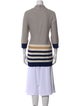 St. John Sport Striped Open Front Sweater