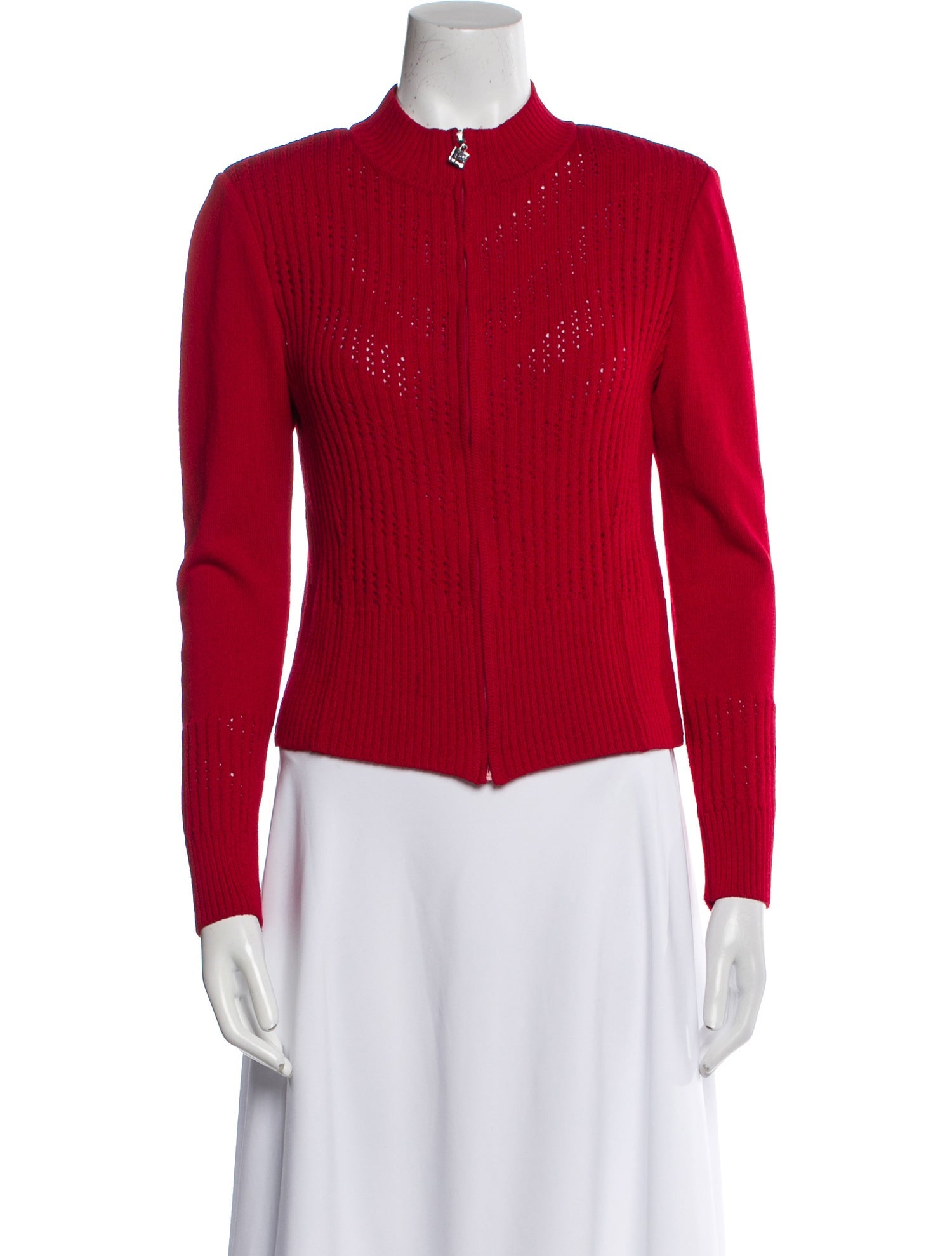 St. John Sport Wool Mock Neck Sweater