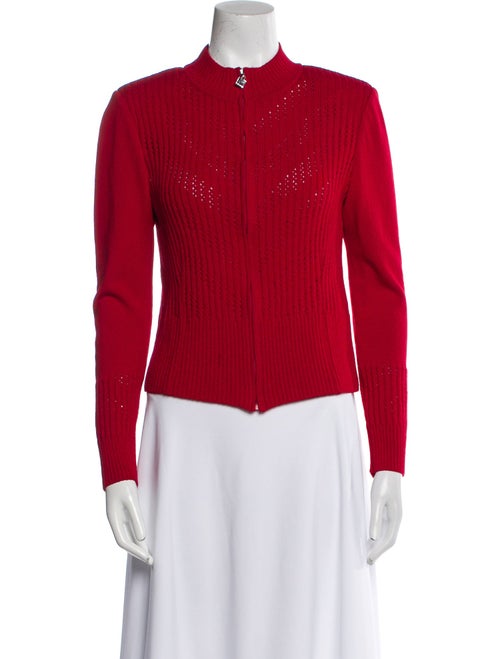 St. John Sport Wool Mock Neck Sweater