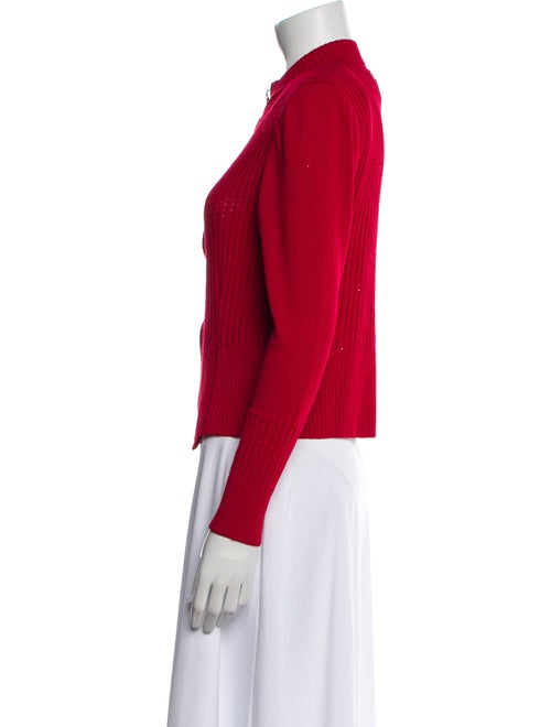 St. John Sport Wool Mock Neck Sweater