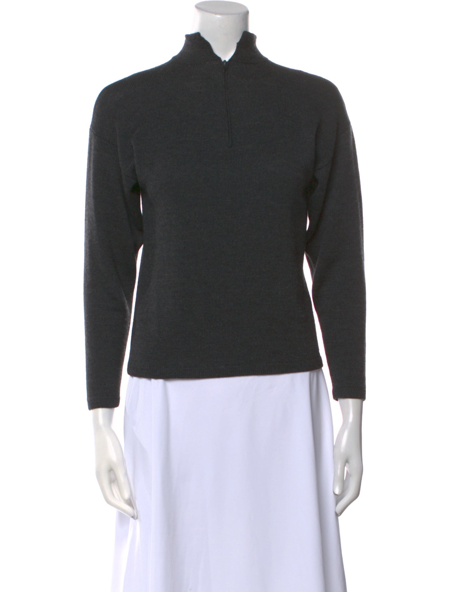 St. John Sport Mock Neck Sweater