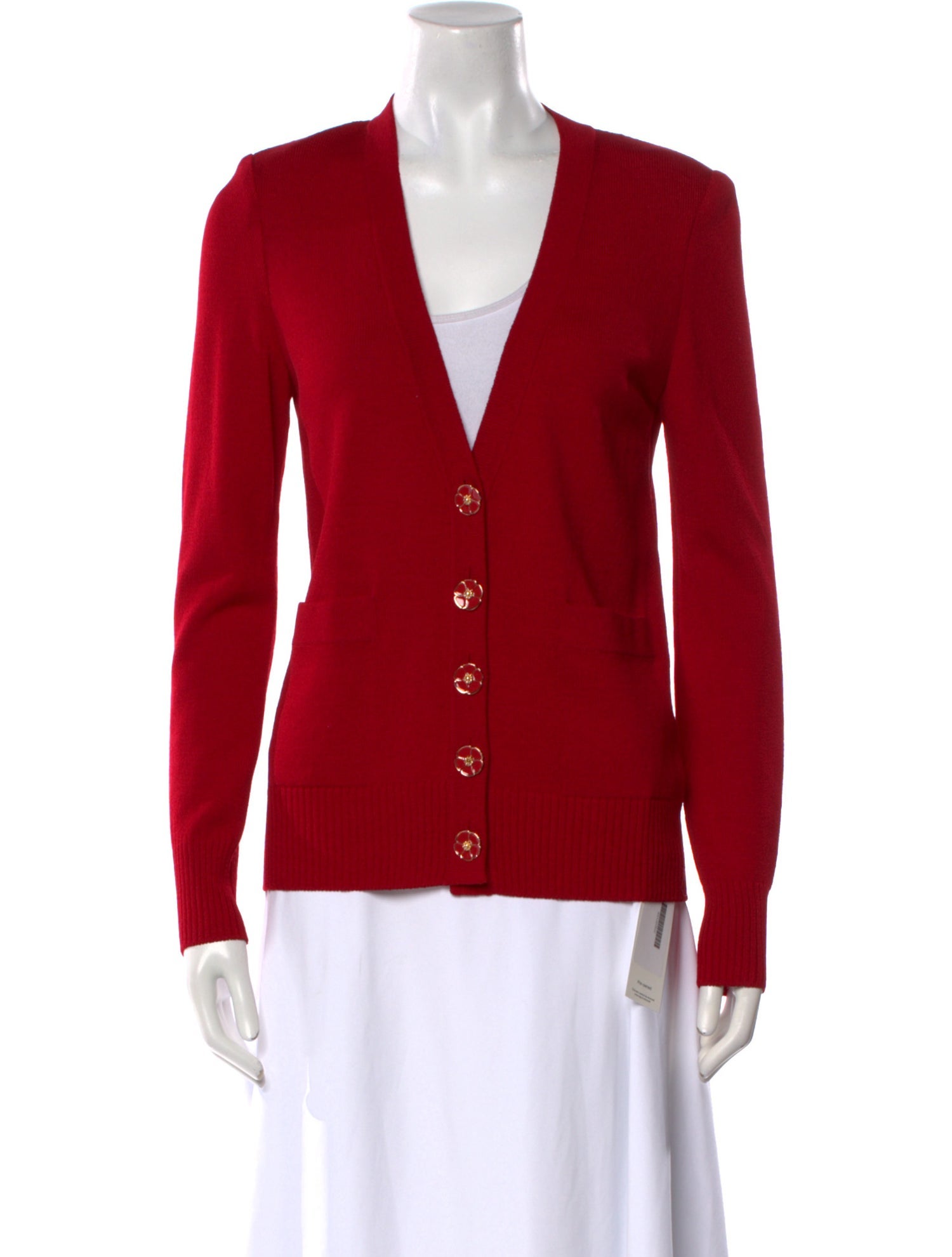 St. John Sport Wool V-Neck Sweater