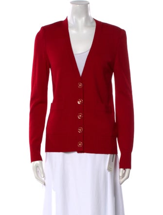 St. John Sport Wool V-Neck Sweater