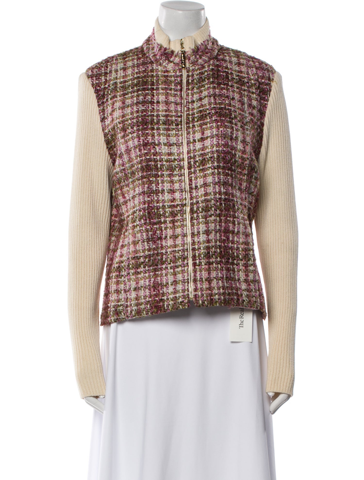 St. John Sport Wool Tweed Pattern Blazer