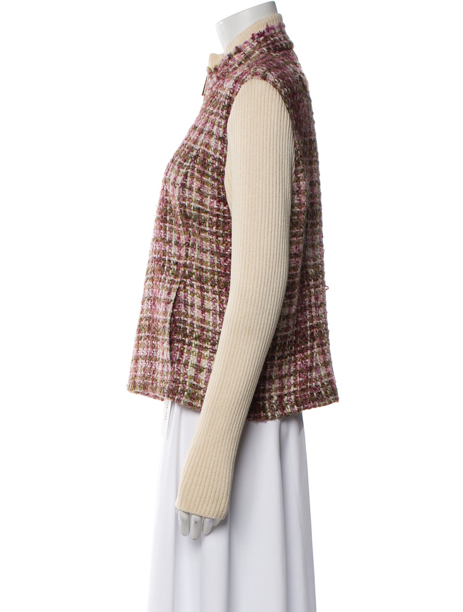 St. John Sport Wool Tweed Pattern Blazer