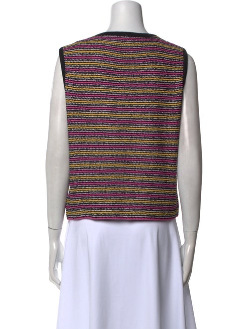 St. John Sport Striped Crew Neck Sweater