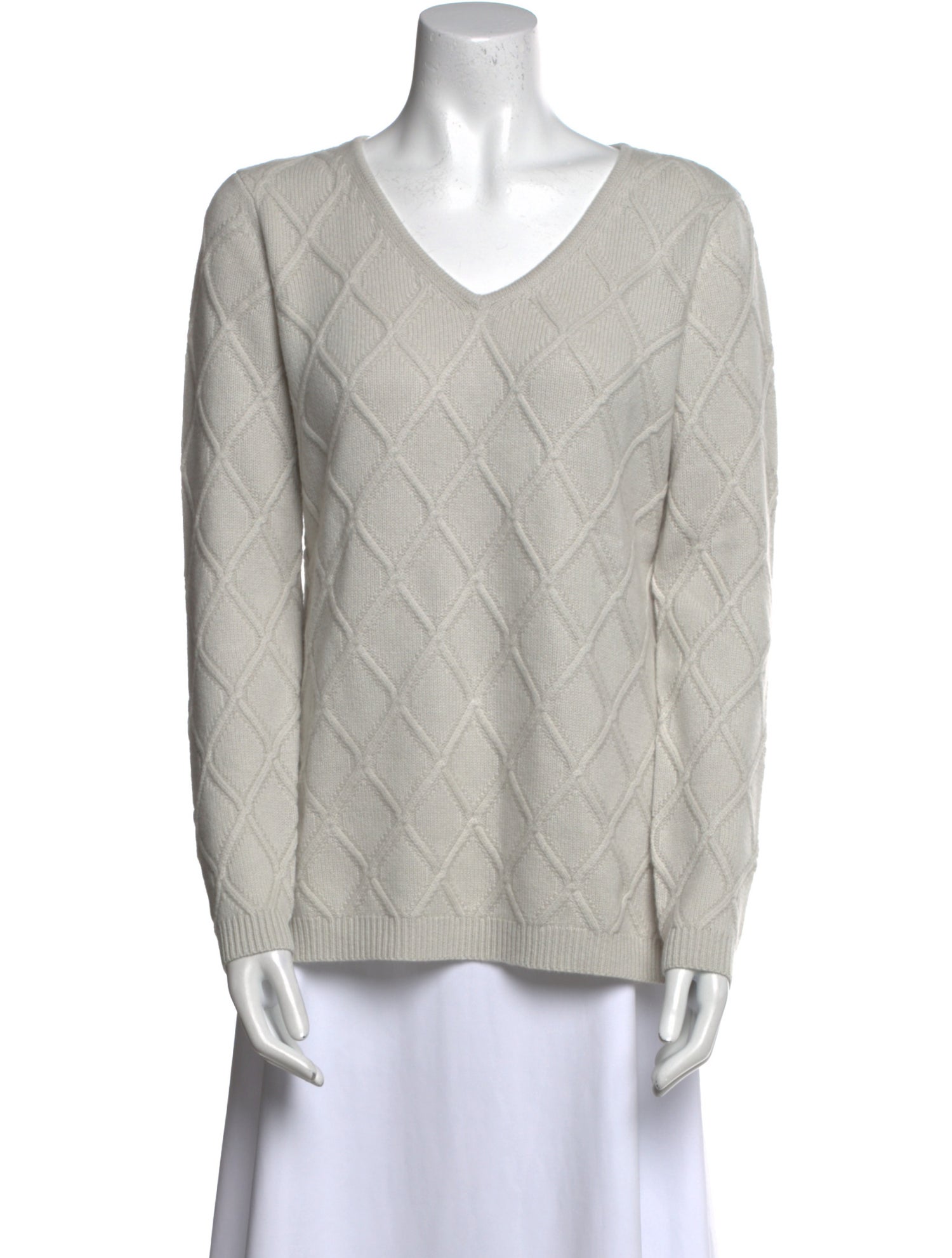 St. John Sport Cashmere Plaid Print Sweater