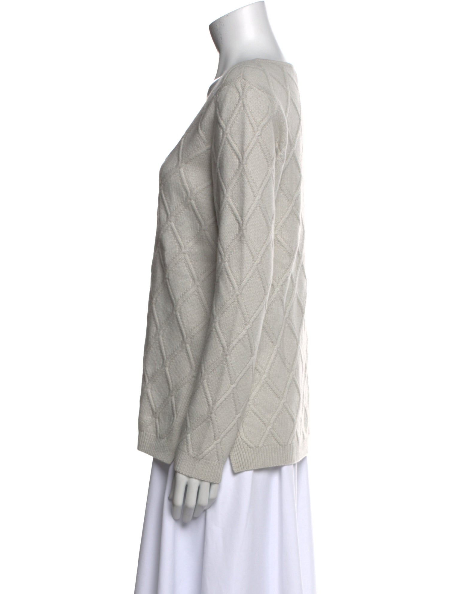 St. John Sport Cashmere Plaid Print Sweater