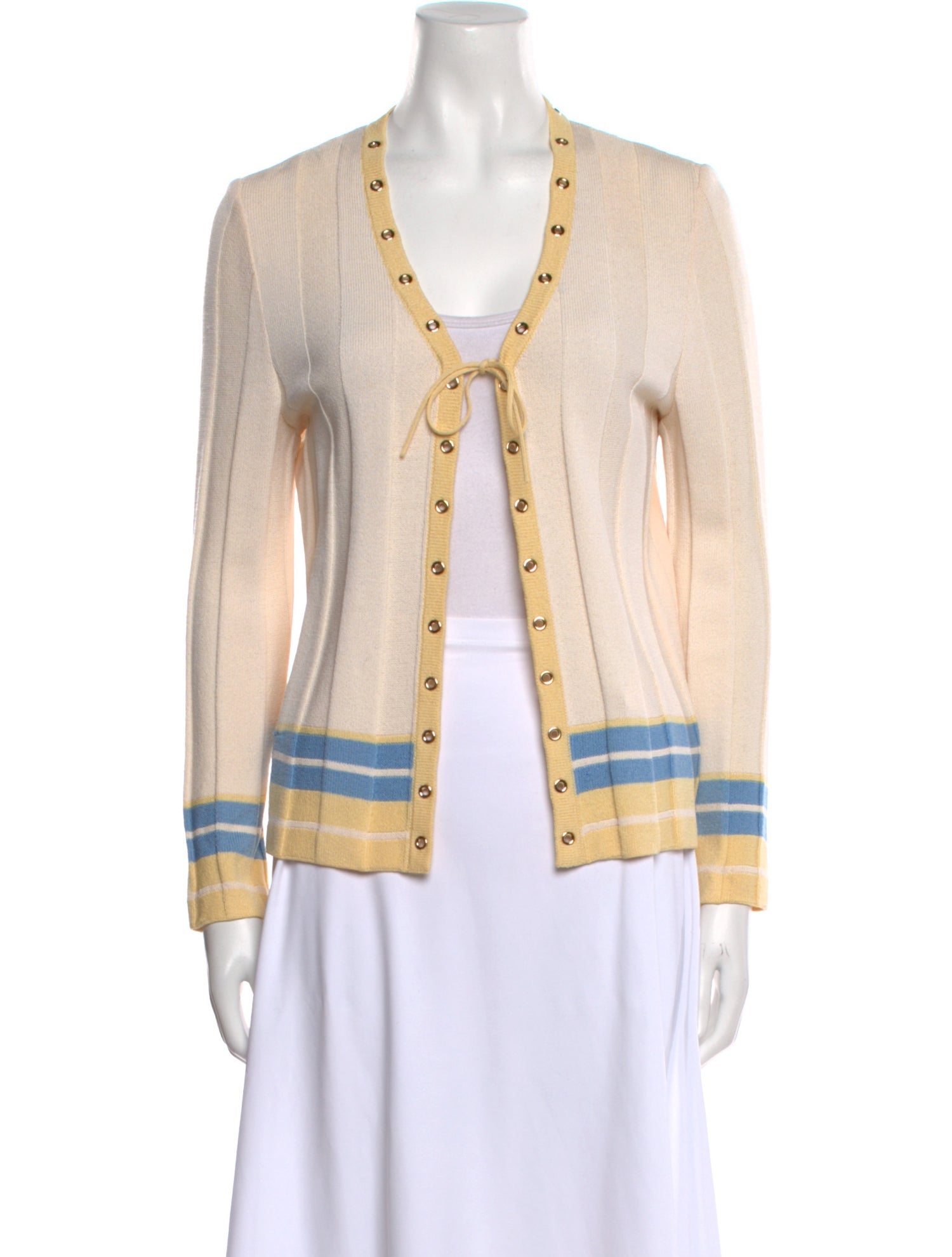 St. John Sport Wool Colorblock Pattern Sweater