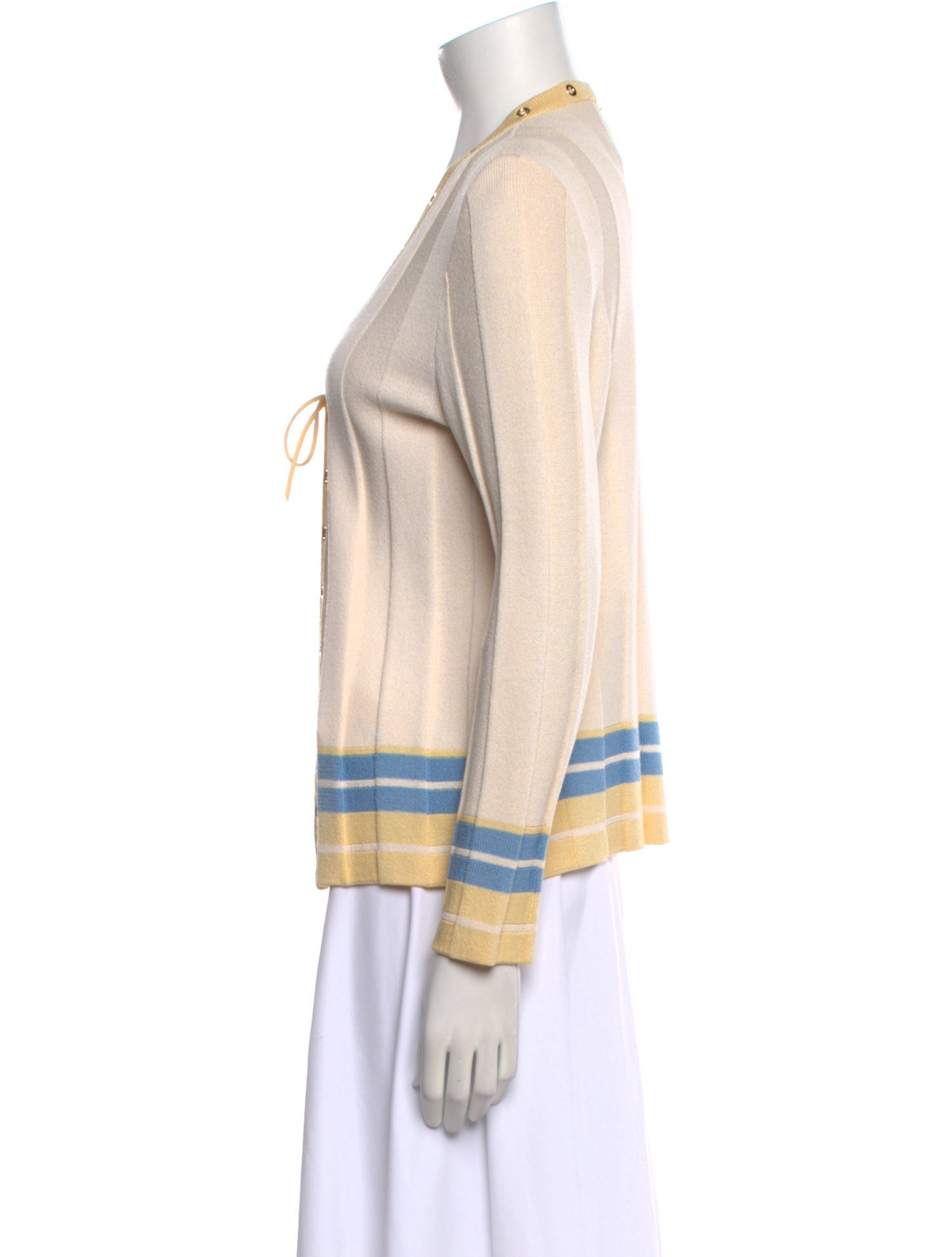 St. John Sport Wool Colorblock Pattern Sweater