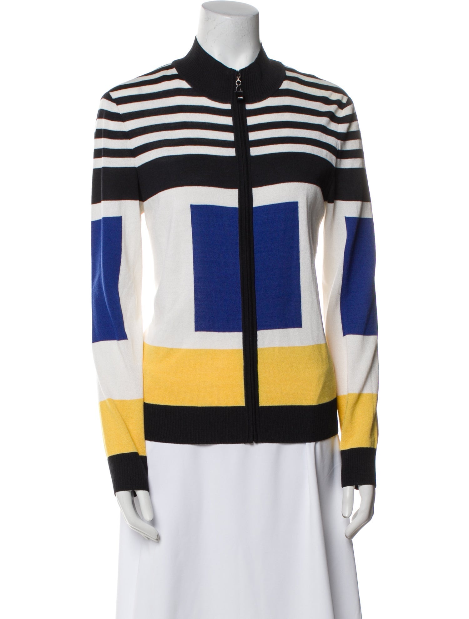 St. John Sport Wool Striped Jacket