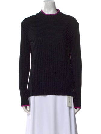 St. John Sport Wool Mock Neck Sweater