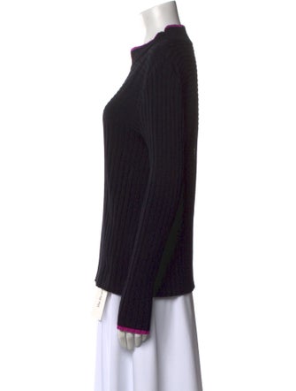 St. John Sport Wool Mock Neck Sweater