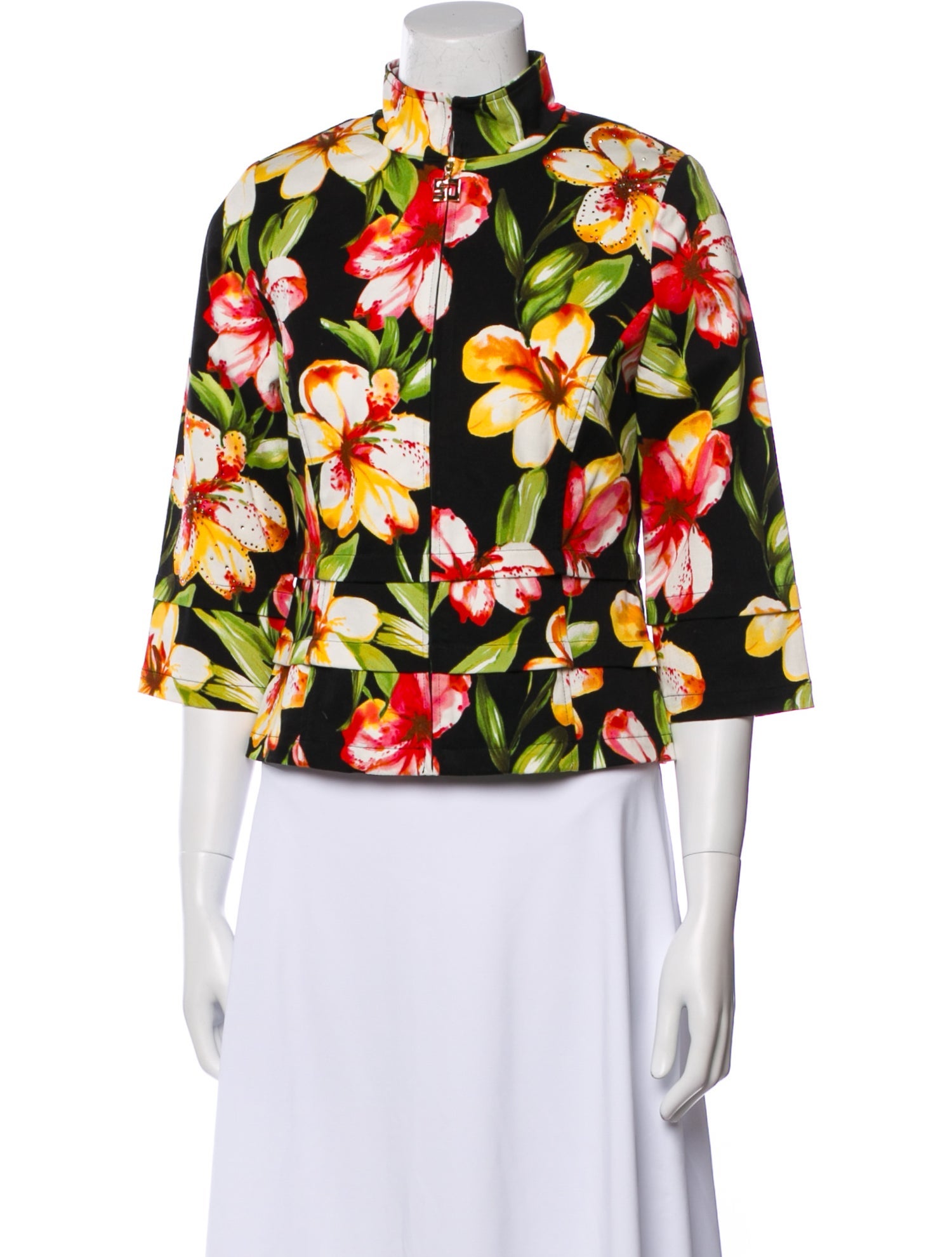 St. John Sport Floral Print Evening Jacket