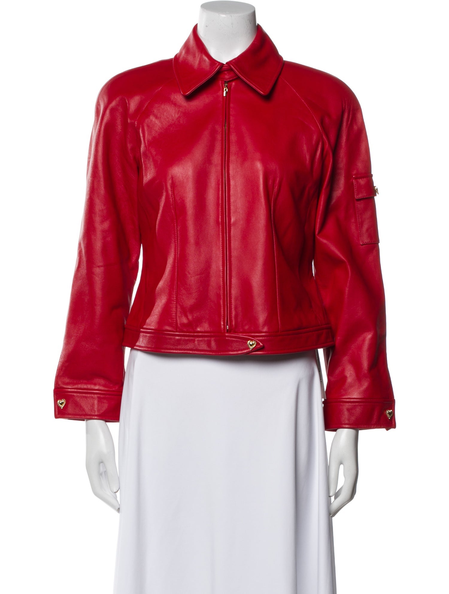 St. John Sport Leather Biker Jacket