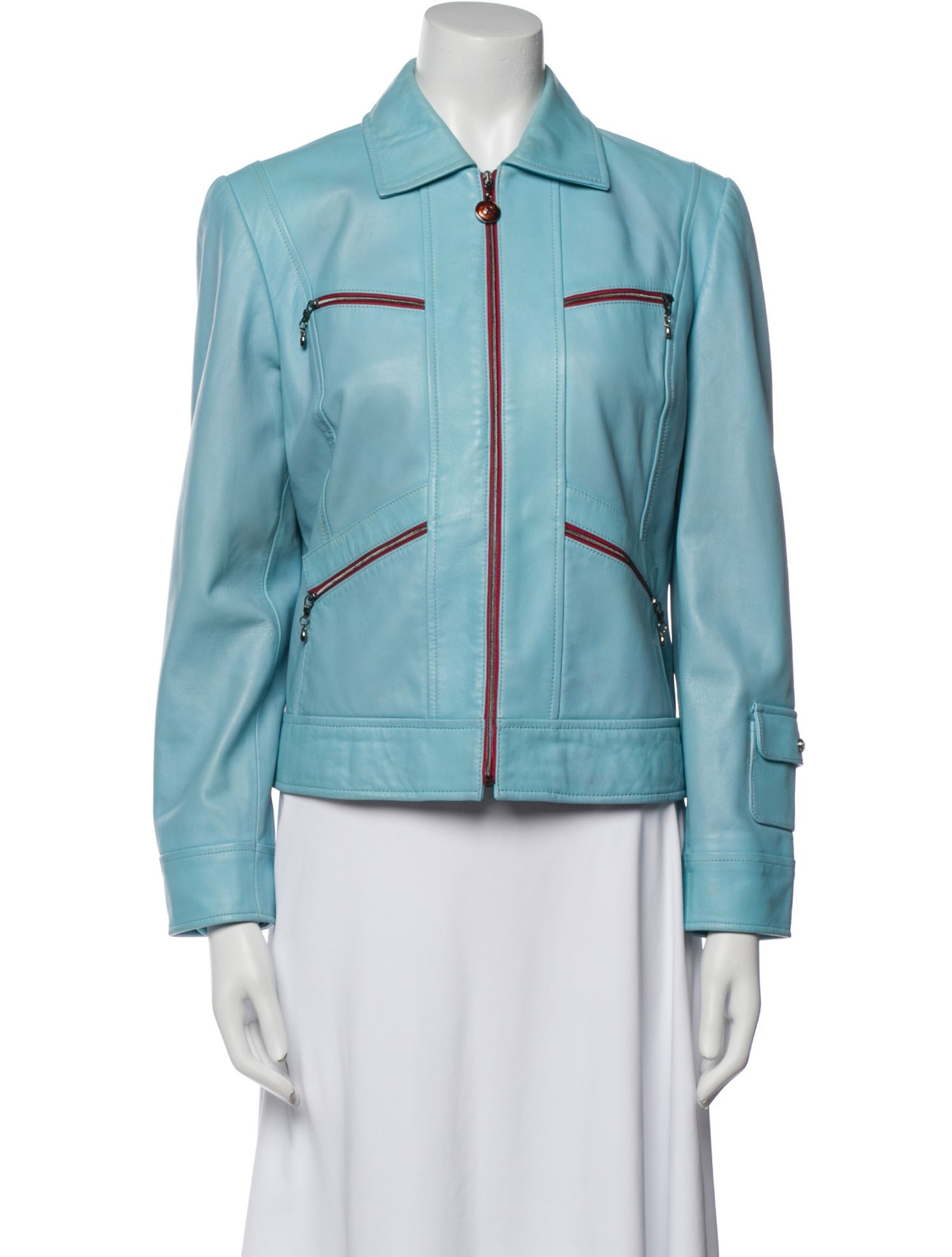 St. John Sport Leather Biker Jacket