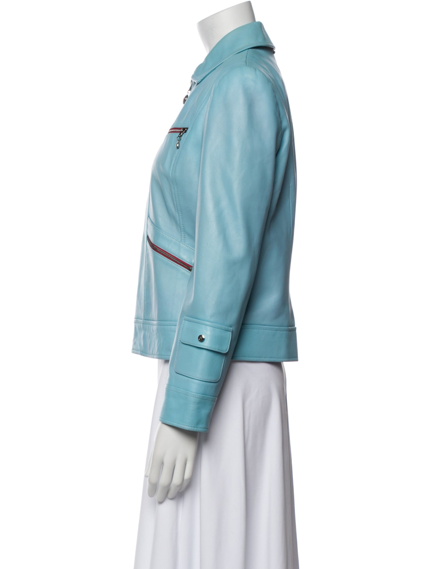 St. John Sport Leather Biker Jacket